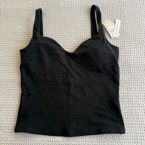 NWT Abercrombie & Fitch Bra-Free Sweetheart Tank | Sz Large | Black